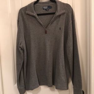 Men’s Large Grey Polo 1/4 zip